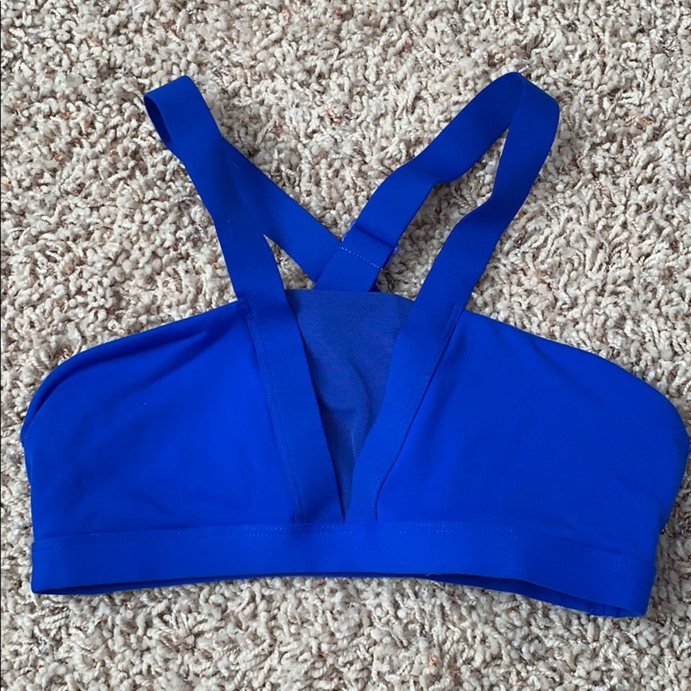 Lorna Jane cross cross mesh cut out bra
